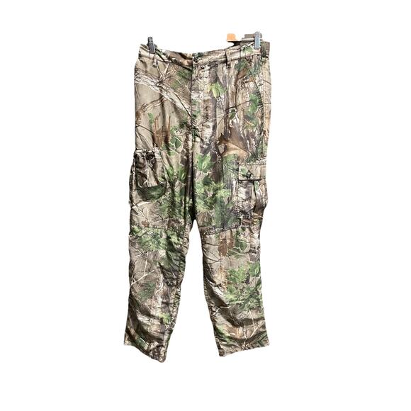 Ol' Tom Technical Turkey Hunting Gear Green Leaf Print Men's Pants Size M 32-34 - Picture 1 of 4